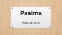 Psalms - Praise and Lament.pdf